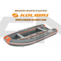KOLIBRI - Надуваема моторна лодка с твърдо дъно и надуваем кил KM-360DSL PFS - светло сива