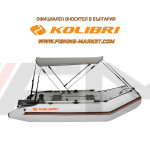 KOLIBRI - Тента за слънце за надуваема лодка KM-300 - тъмно сива