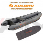 KOLIBRI - Надуваемо моторно кану с твърдо дъно Book Deck KM-330C Travel - тъмно сиво