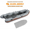 KOLIBRI - Надуваема моторна лодка с алуминиево дъно и надуваем кил KM-450DSL ALF - тъмно сив и оранжево