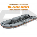 KOLIBRI - Надуваема моторна лодка с алуминиево дъно и надуваем кил KM-450DSL ALF - тъмно сив и оранжево