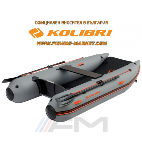 KOLIBRI - Надуваем моторен катамаран с надуваемо твърдо дъно AirCat Promo - 3.00 m - тъмно сив