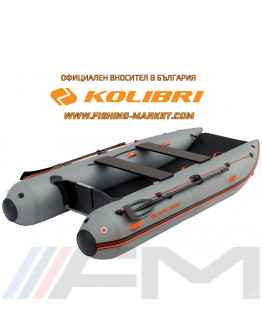 KOLIBRI - Надуваем моторен катамаран с надуваемо твърдо дъно AirCat Promo - 3.40 m - тъмно сив
